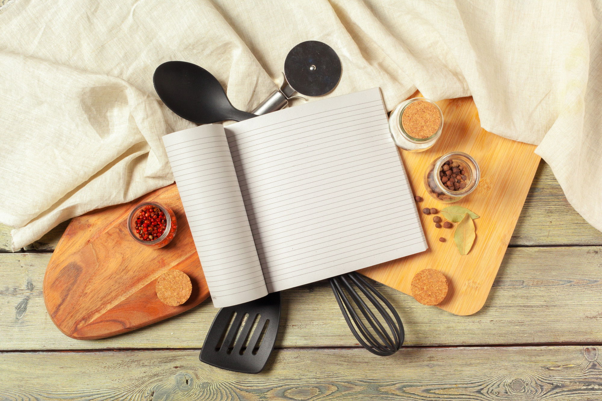 Set di strumenti cucina e ricette
